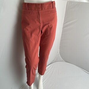 Ann Taylor Devin Cropped Leg rust color pants